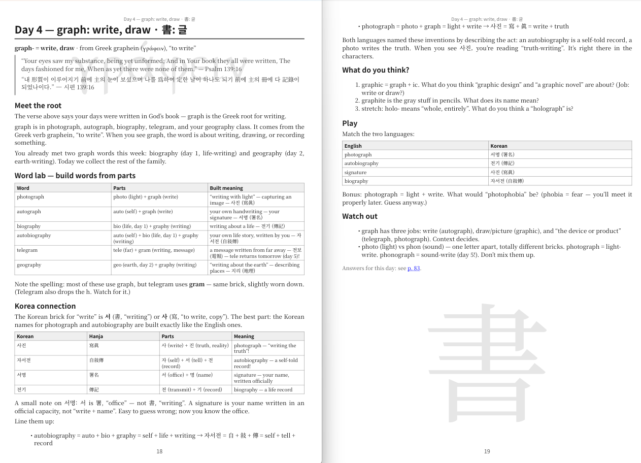 Classical Etymologies — 그리스어